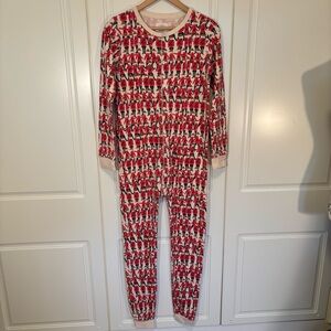 Arborist cotton-blend waffle-weave one-piece RCMP Mountie Red Serge print onesie